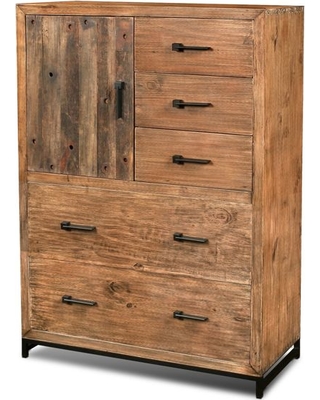 Atwood Rustic Distressed Solid Wood Chest of Drawers, Dresser