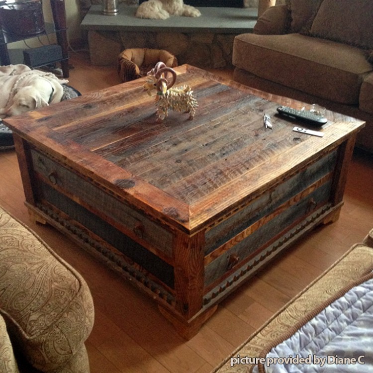 Do you want a square wood coffee table
  with storage with extra storage space?