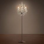 Lovely Standing Chandelier Floor Lamp Elegant : Home Decorations