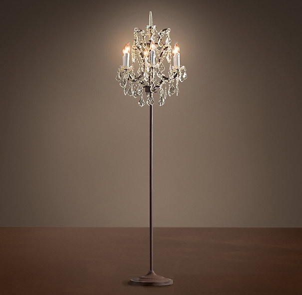 Lovely Standing Chandelier Floor Lamp Elegant : Home Decorations
