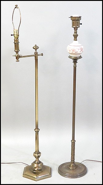 Lot 1361099: A STIFFEL BRASS FLOOR LAMP.