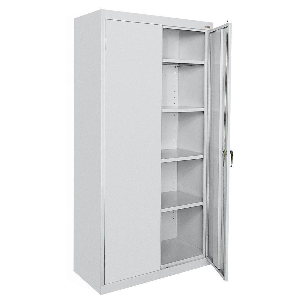 Classic Series 72 in. H x 36 in. W x 18 in. D Steel Frestanding Storage  Cabinet with Adjustable Shelves in Dove Gray