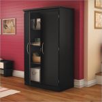 Morgan Pure Black Transitional Storage Cabinet