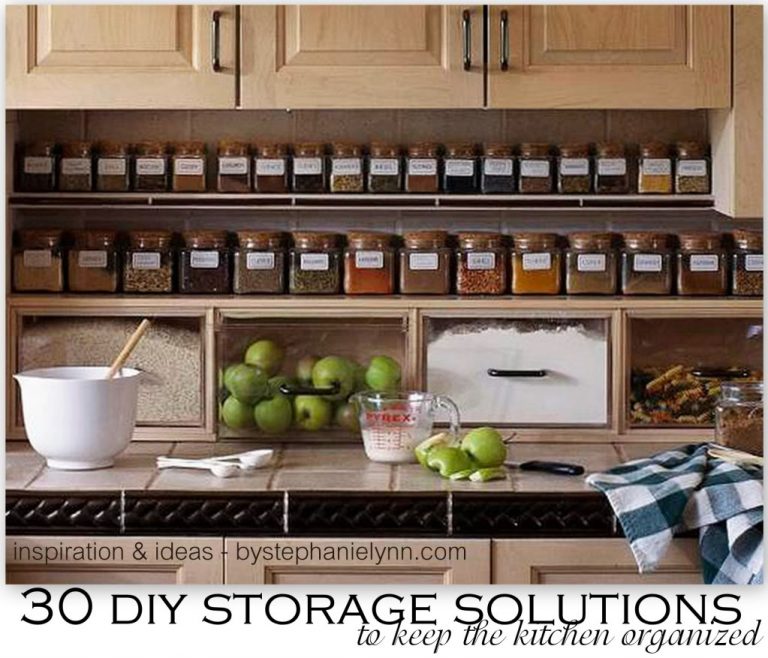 30 DIY Storage Solutions to Keep the Kitchen Organized {Saturday  Inspiration & Ideas}