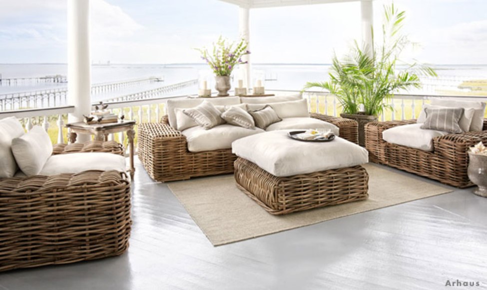 Make an elegant sun room with decent
furniture design