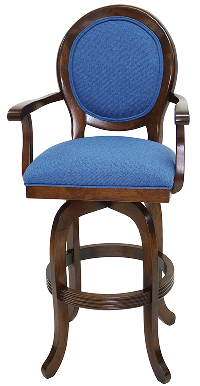 Back With Arms Swivel Bar Stool. 500 Melina Base