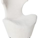 Wedge Modern Swivel Occasional Chair, White