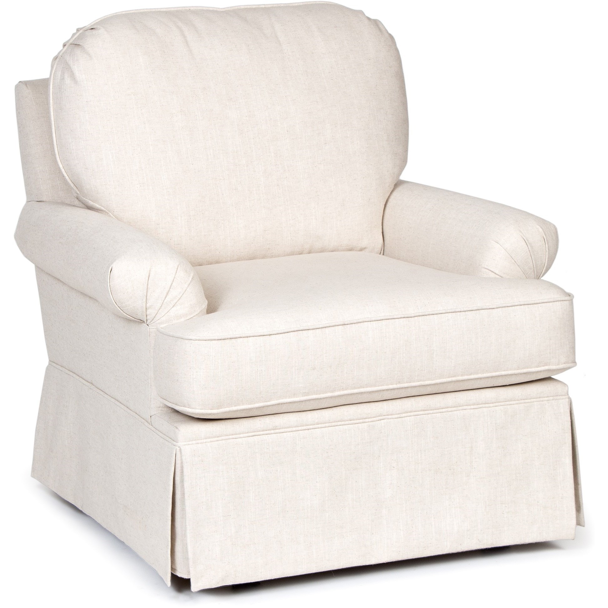 Chairs America Accent Chairs and Ottomans Swivel Glider with Skirted Base