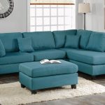 Blue Fabric Sectional Sofa and Ottoman - Steal-A-Sofa Furniture Outlet Los  Angeles CA