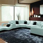 2264B Modern White Leather Sectional Sofa