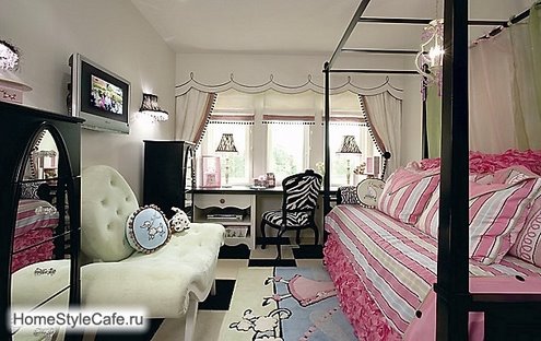 black and pink dream interior design ideas for small teenage girls room
