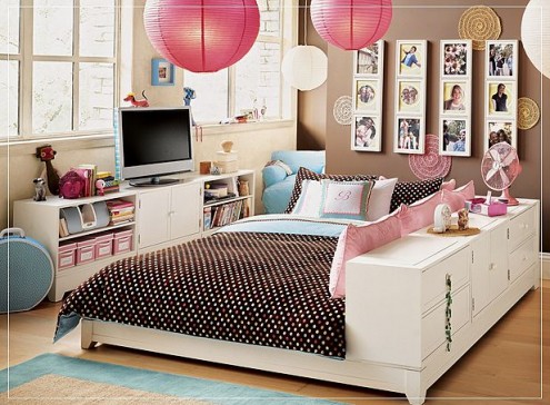 bed in the centre design ideas for small teenage girls room