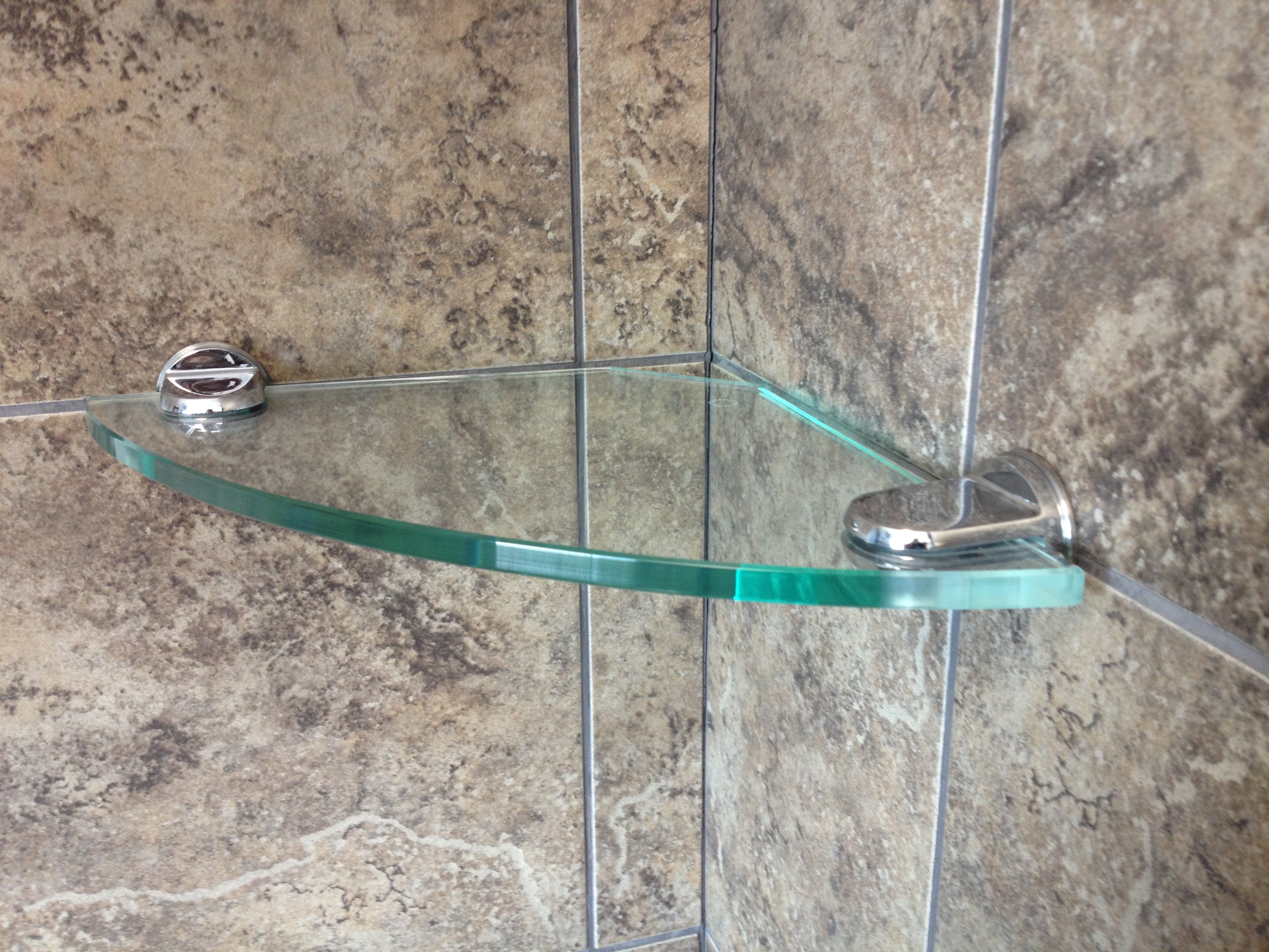 Tempered glass shelf, shelf in shower, shower shelf