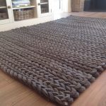 Beautiful Luxury Thick Hand Loomed Charcoal Grey Pleated Wool Rug