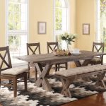 New Classic Tuscany Park 6 Piece Trestle Dining Table and Cushioned