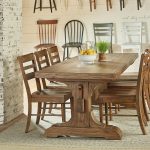 Magnolia Home Dining Room KEYED TRESTLE TABLE SETTING TABLE WITH 6