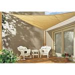 Sol Maya Triangle Patio Sun Shade Sail - Sand Color Available in Multiple  Sizes (11.5