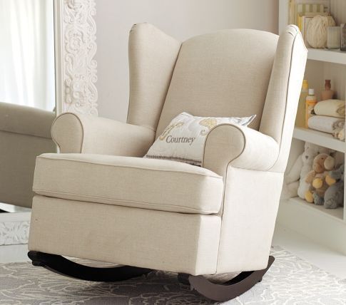 pb kids upholstered rocking chair for baby nursery furniture