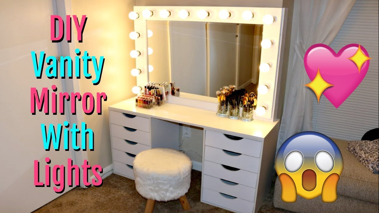 DIY Vanity Mirror With Lights | Under $150