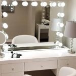 XXL Bluetooth® Hollywod Forever Lighted Vanity Mirror w/ Sliding Dimmer &  Dual Outlets