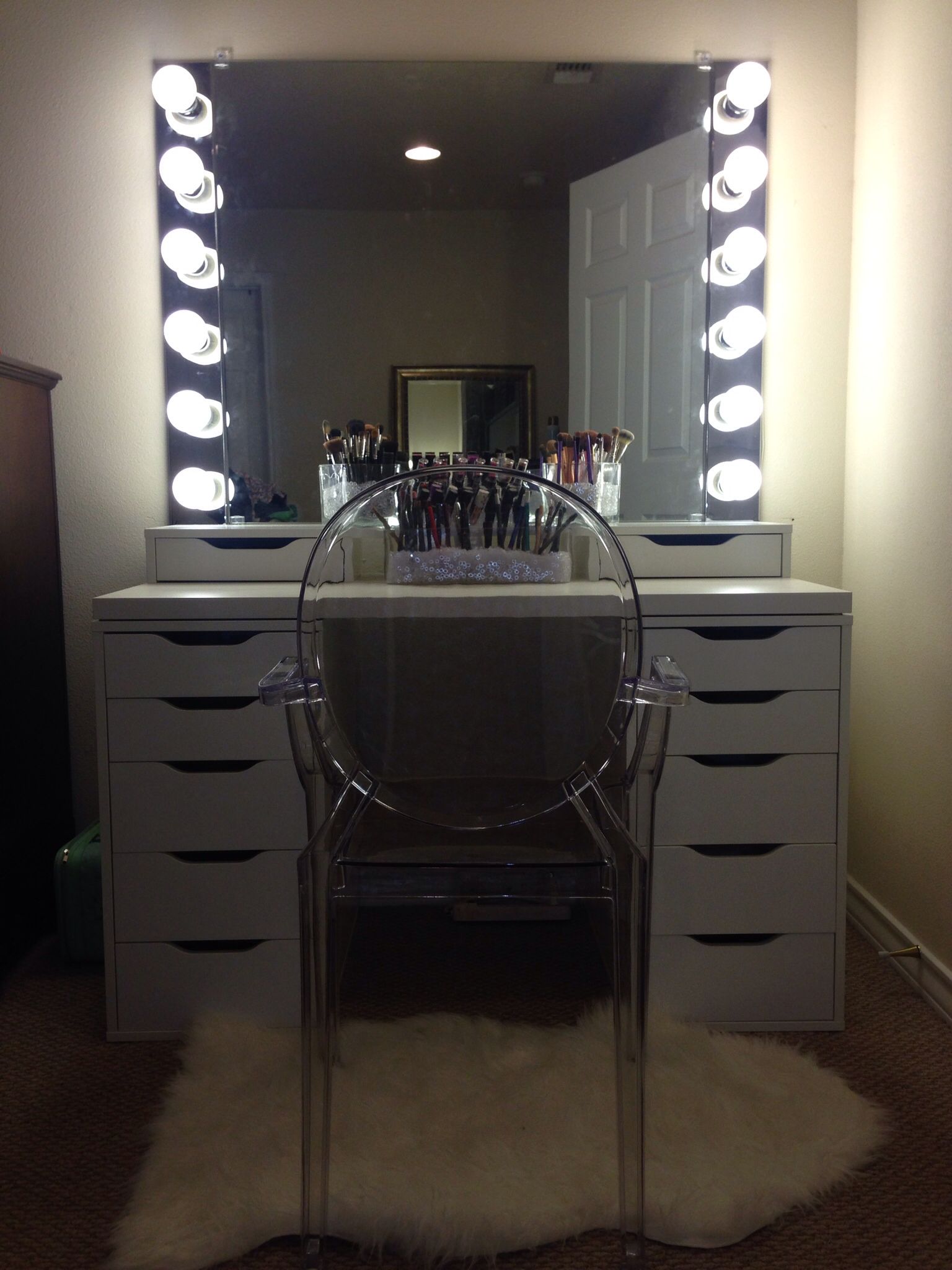 Hollywood Vanity Mirror with Lights, Makeup Vanity Mirror with Lights, Vanity  Mirror with Lights Ikea, Lighted Makeup Mirror, #Hollywood #Lights #Vanity