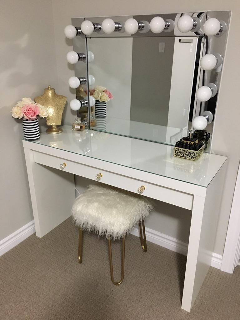 Picture of VANITY MIRROR WITH DESK & LIGHTS
