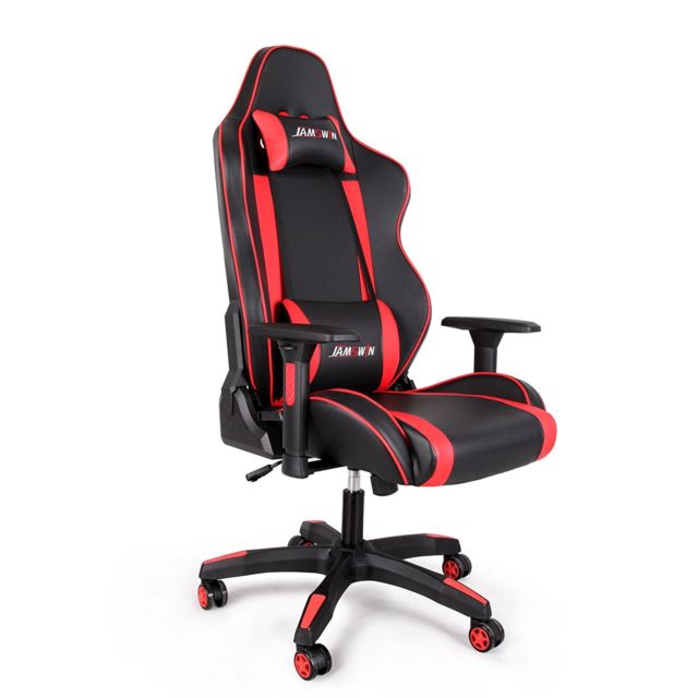 Jamswin Gaming Chair Ergonomic Large Size Video Game Chairs Red and Black