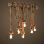 New Design Retro Single Heads Rope Pendant Lights Loft Vintage Lamp