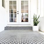 patio flooring home depot decor victorianblackandwhitemosaictilepathmetal  black and white vinyl floor tile checkered kitchen backsplash outdoor over