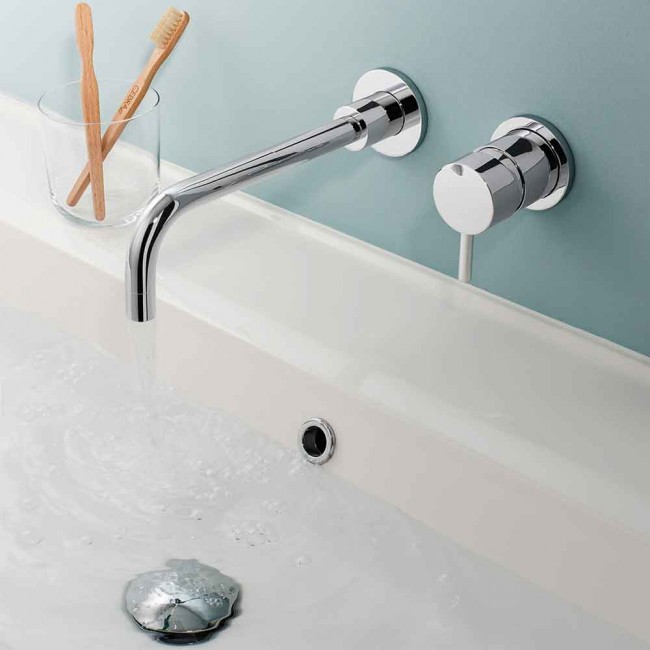 How to decorate your bathroom with
  wall  mounted basin taps bathroom