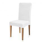 Subrtex Stretch Dining Room Chair Slipcovers (6, White Knit)