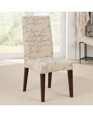 Sure Fit Waverly Stretch Pen Pal Short Dining Room Chair Slipcover, White