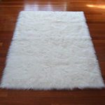 Softest French White Sheepskin Faux Fur Shag Rug Feels & Looks Real,  Without Animal Cruelty