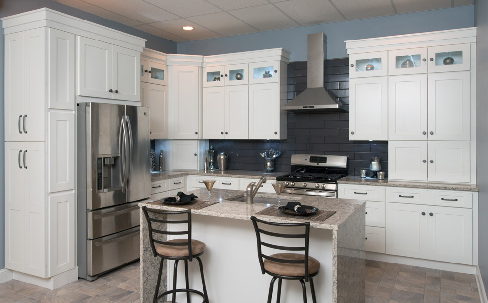 White shaker kitchen cabinets for fresh
  kitchen