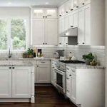 Image is loading 11-x-14-Elegant-White-Shaker-Kitchen-Cabinet-