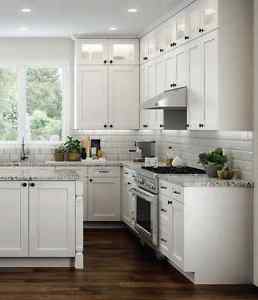 Image is loading 11-x-14-Elegant-White-Shaker-Kitchen-Cabinet-