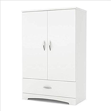 Amazon.com: MyEasyShopping White Clothes Storage Wardrobe Cabinet