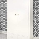 Brooklyn WHITE Double Wardrobe with 2 drawers. Large white double