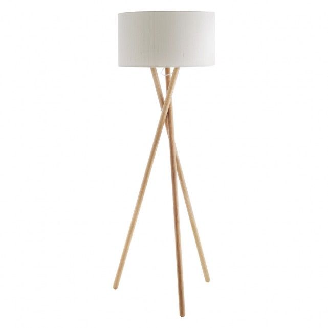 LANSBURY Ash wooden tripod floor lamp base | Buy now at Habitat UK