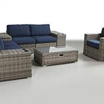 Patio Furniture Sunbrella Cushion | PE Rattan Outdoor Wicker Sectional  Conversation Black Washable Seat Cushions & Glass Coffee Table | Patio,