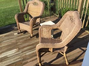 Image is loading Outdoor-Wicker-Rocking-Chair-Cushion-Rocker-Seat-Porch-