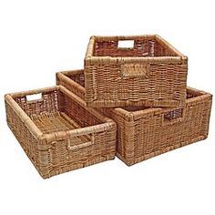 Wicker Storage Basket, Shelf Drawer Display, Long - Fern Reed