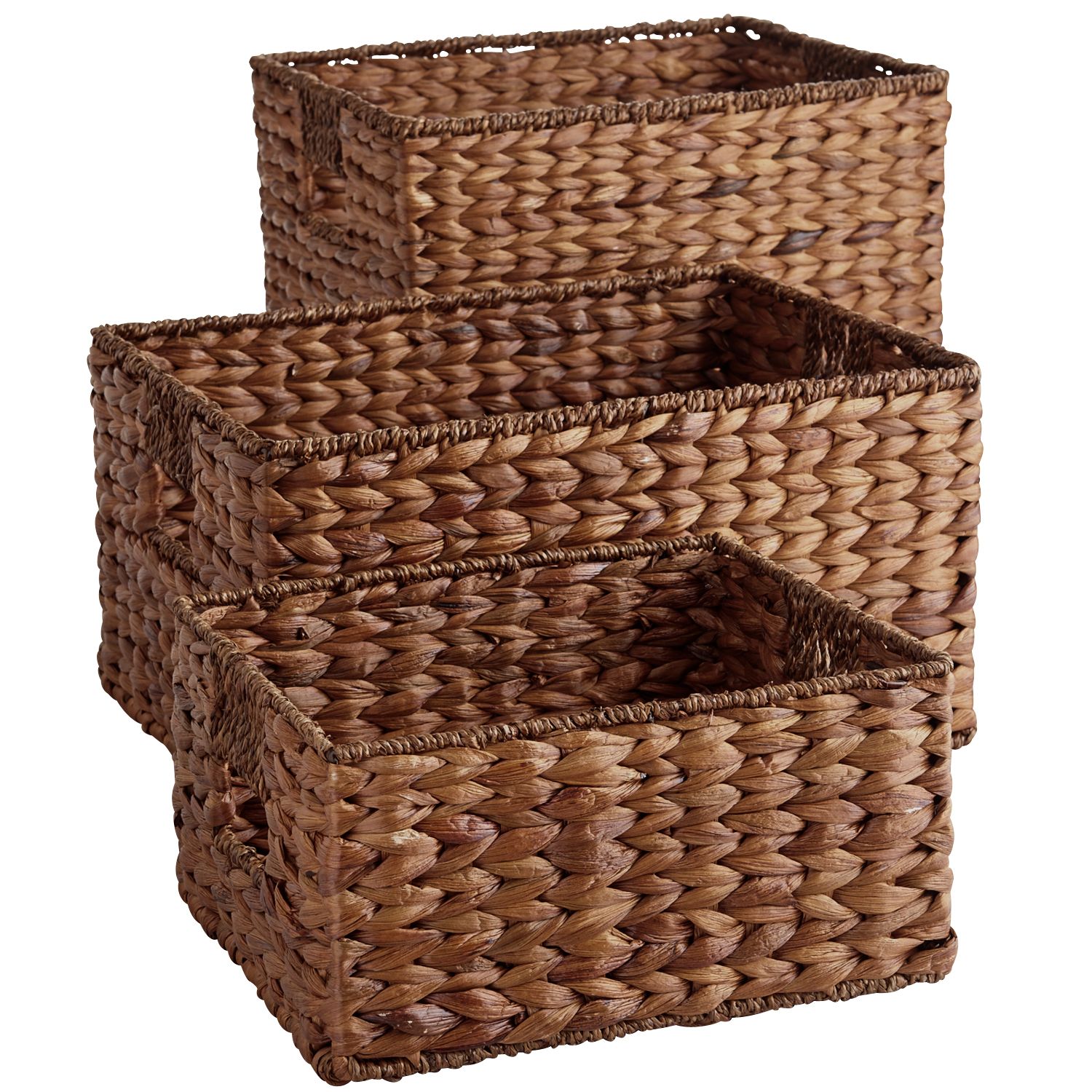 Wicker storage baskets for shelves for
rooms