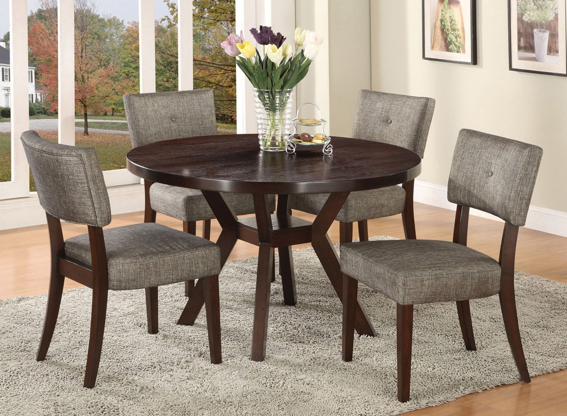 Traveller Location - Acme Furniture Top Dining Table Set Espresso Finish Drake  Collection 4 Chairs - Table & Chair Sets