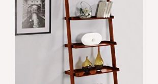 Image Unavailable. Image not available for. Color: AtHomeMart Leaning  Ladder Bookshelf