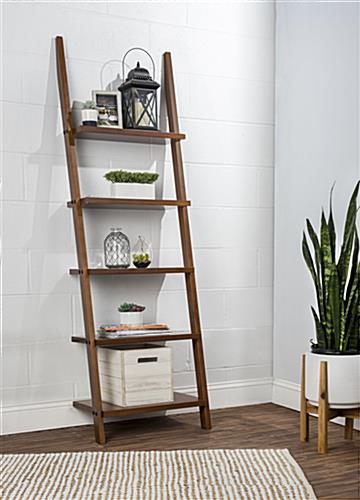 5 incremental shelf ladder bookcase