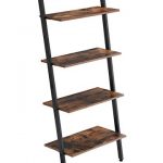 VASAGLE Industrial Ladder Shelf, 4-Layer Bookshelf