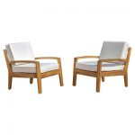 Grenada Set Of 2 Wooden Club Chairs With Cushions - Christopher