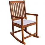 Amazon.com : Festnight Garden Wood Rocking Chair with Cushions and