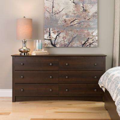 Fremont 6-Drawer Espresso Dresser